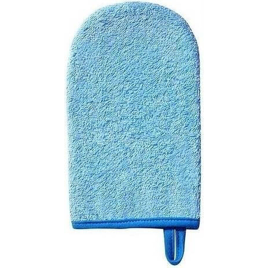 BABYONO Blauer Frottee-Waschlappen 1×1 Stück