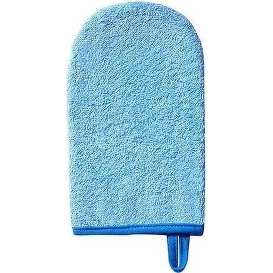 BABYONO Blauer Frottee-Waschlappen 1×1 Stück