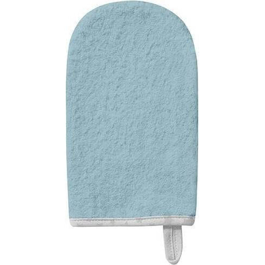 BABYONO Blauer Frottee-Waschlappen 1×1 Stück