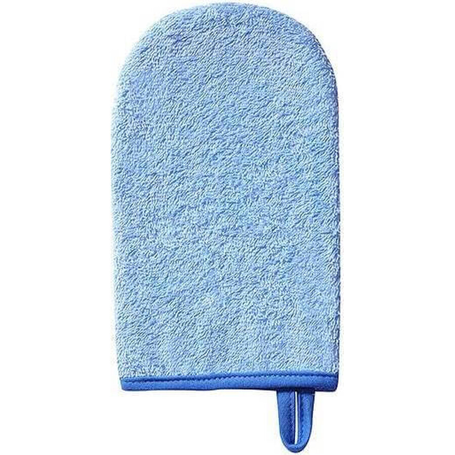 BABYONO Blauer Frottee-Waschlappen 1×1 Stück