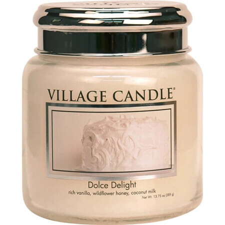 Village Candle Scented candle in glass - Dolce Delight - Velvet Delight, medium 1×1 pc, scented candle in glass