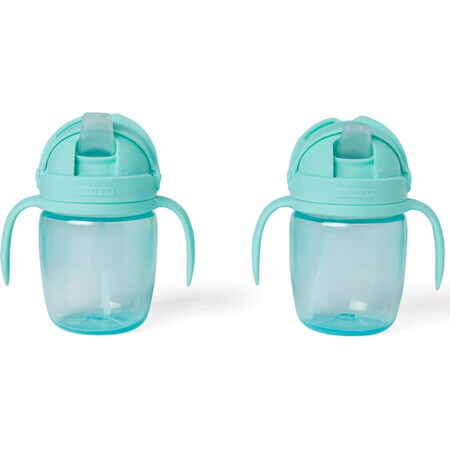 SKIP HOP Tazza per bambini Tazza per bambini Sip-to-Straw Teal 6 m+ 1×1 pz, tazza per bambini