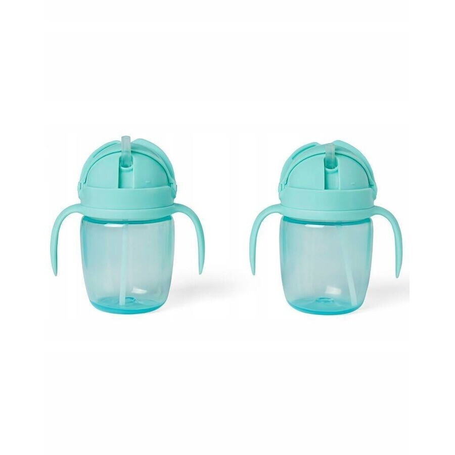 SKIP HOP Tazza per bambini Tazza per bambini Sip-to-Straw Teal 6 m+ 1×1 pz, tazza per bambini