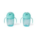 SKIP HOP Tazza per bambini Tazza per bambini Sip-to-Straw Teal 6 m+ 1×1 pz, tazza per bambini