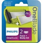 Philips OneBlade QP624/50 Lame de schimb 360 pentru față și corp + pieptăn pentru corp și atașament pentru părțile intime 1×1 buc, lame de schimb