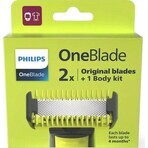 Philips OneBlade QP624/50 Lame de schimb 360 pentru față și corp + pieptăn pentru corp și atașament pentru părțile intime 1×1 buc, lame de schimb