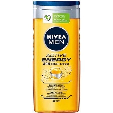 NIVEA Men Active Energy Shower Gel 1×250 ml, moisturizes the skin