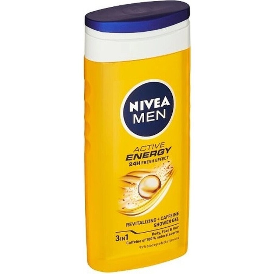 NIVEA Men Active Energy Shower Gel 1×250 ml, moisturizes the skin