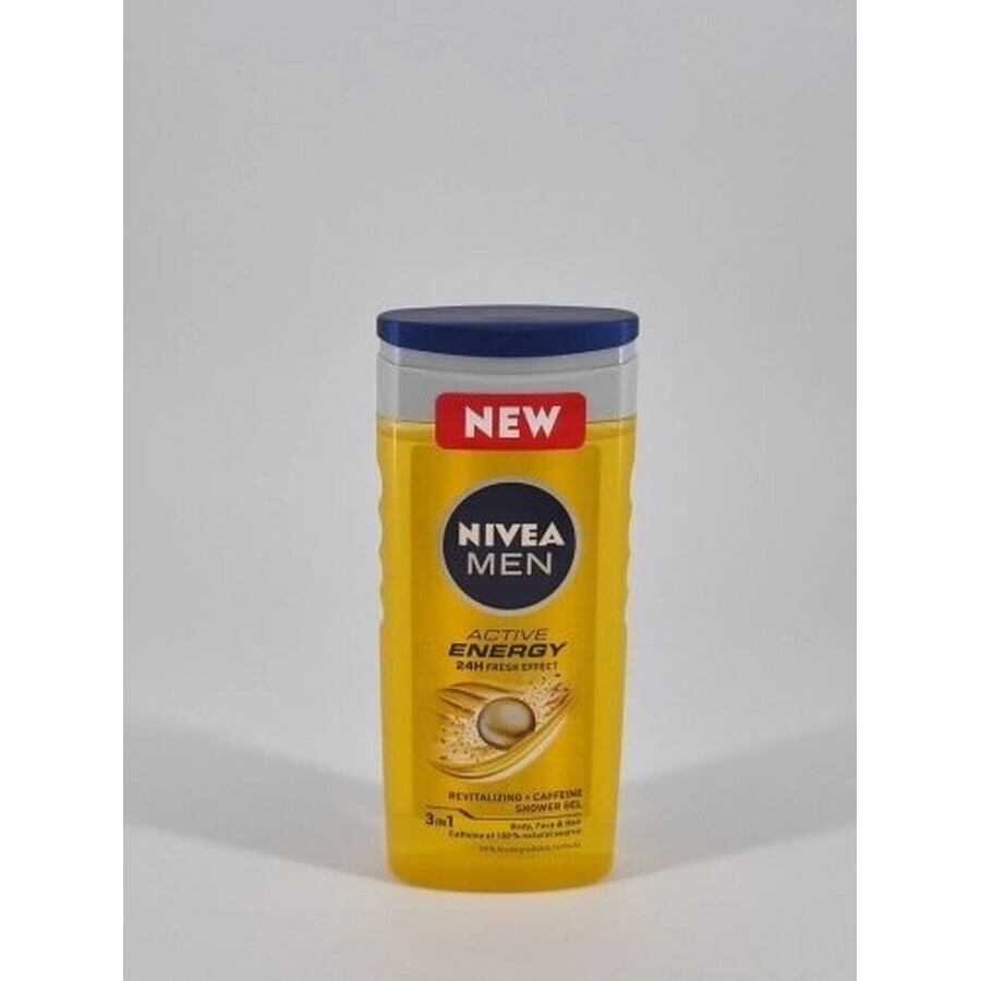 NIVEA Men Active Energy Shower Gel 1×250 ml, moisturizes the skin