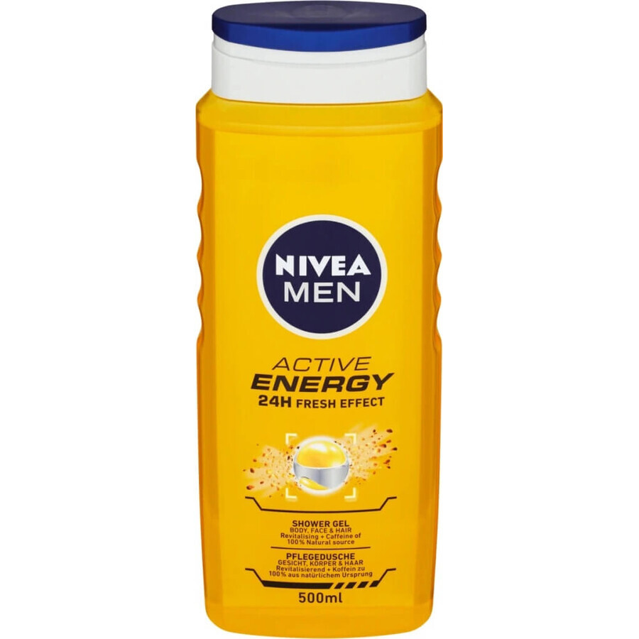 NIVEA Men Active Energy Shower Gel 1×250 ml, moisturizes the skin