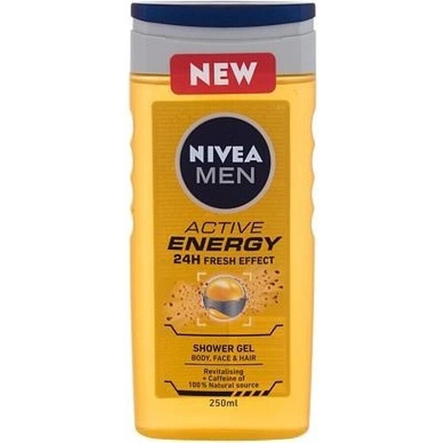 NIVEA Men Active Energy Shower Gel 1×250 ml, moisturizes the skin