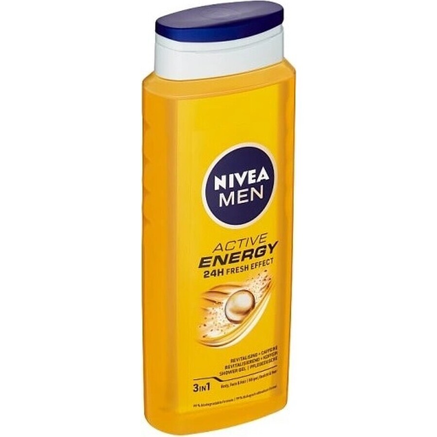 NIVEA Men Active Energy Shower Gel 1×250 ml, moisturizes the skin