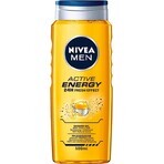 NIVEA Men Active Energy Shower Gel 1×250 ml, moisturizes the skin