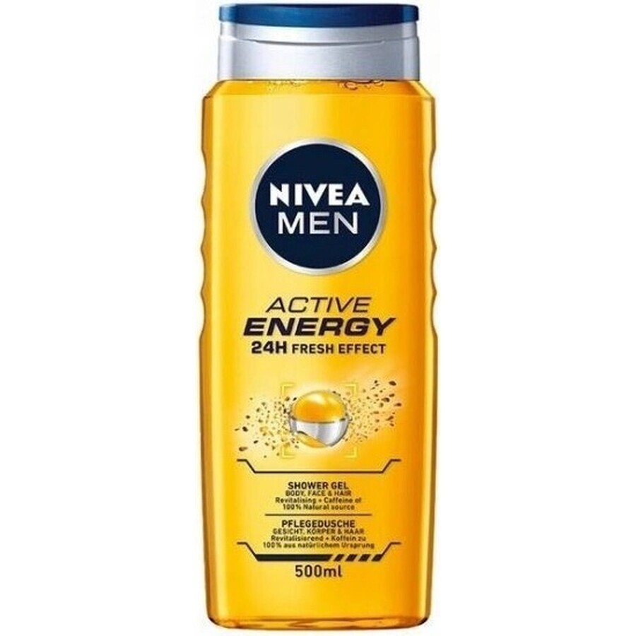 NIVEA Men Active Energy Shower Gel 1×250 ml, moisturizes the skin