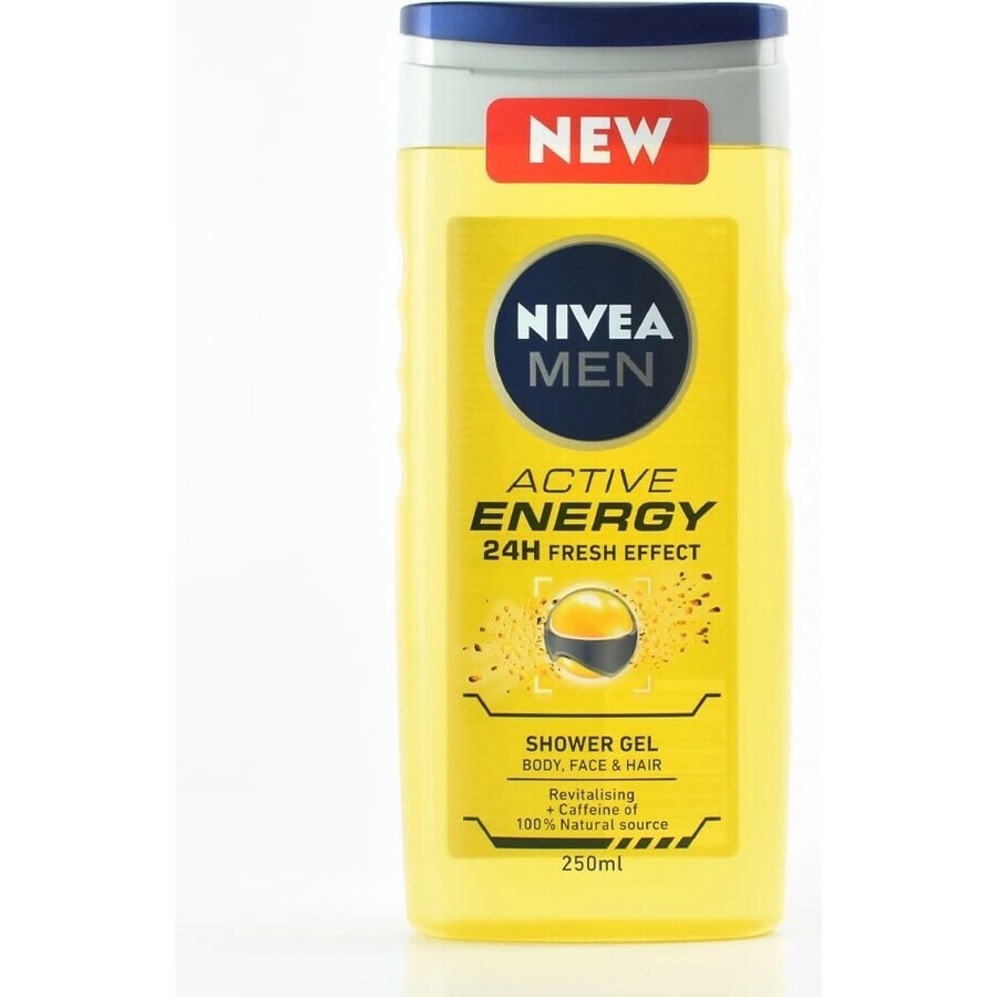 NIVEA Men Active Energy Shower Gel 1×250 ml, moisturizes the skin