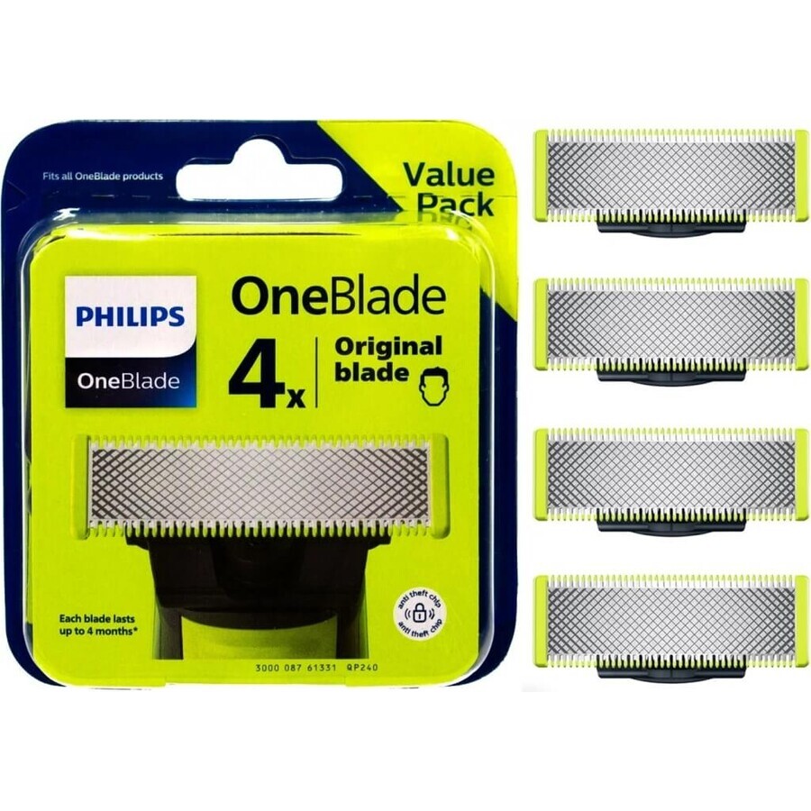 Lame de schimb 4 buc pentru Philips OneBlade QP240/50 1×4 buc, lame de schimb