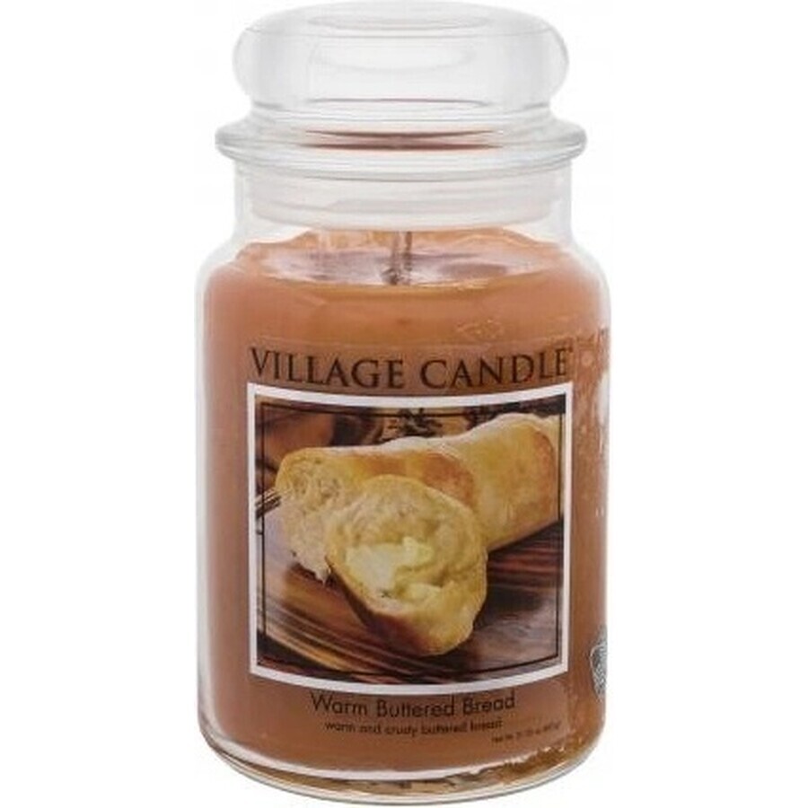 Village Candle Lumânare parfumată în sticlă - Warm Buttered Bread, mare 1×1 buc