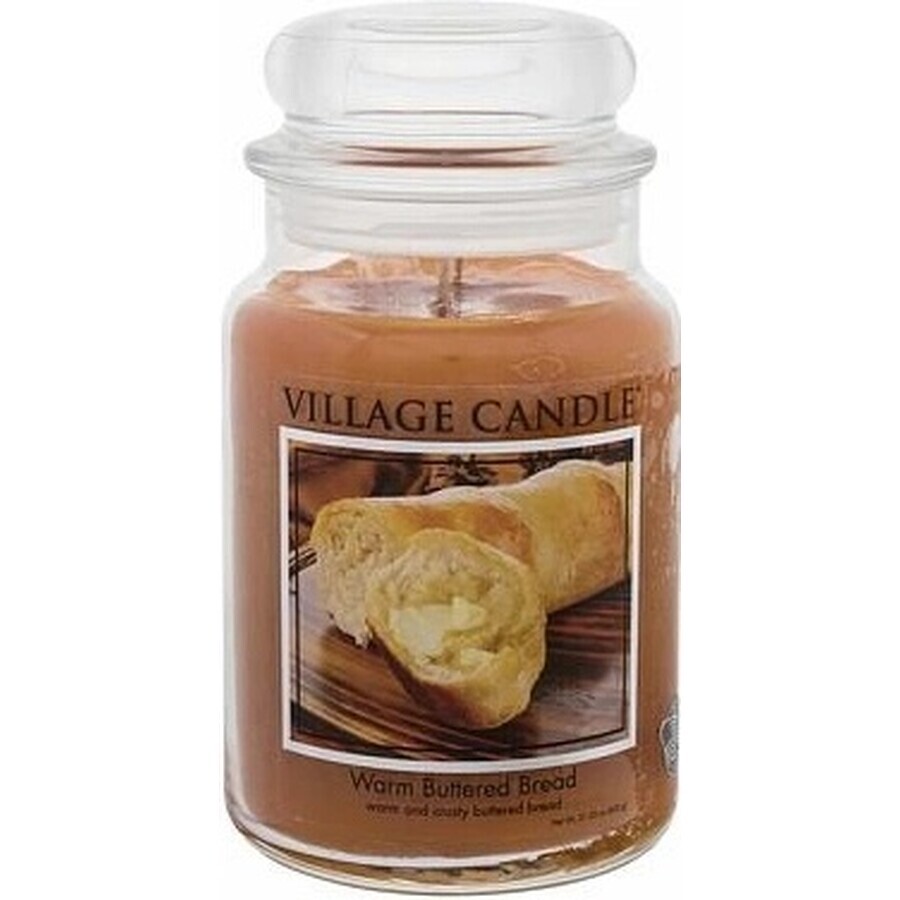 Village Candle Lumânare parfumată în sticlă - Warm Buttered Bread, mare 1×1 buc