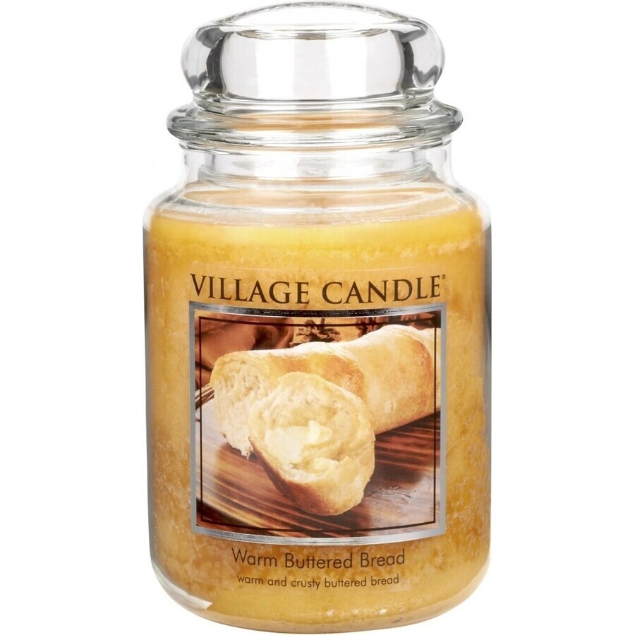 Village Candle Lumânare parfumată în sticlă - Warm Buttered Bread, mare 1×1 buc