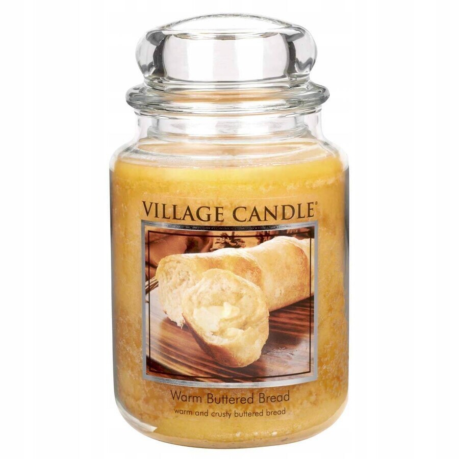 Village Candle Lumânare parfumată în sticlă - Warm Buttered Bread, mare 1×1 buc