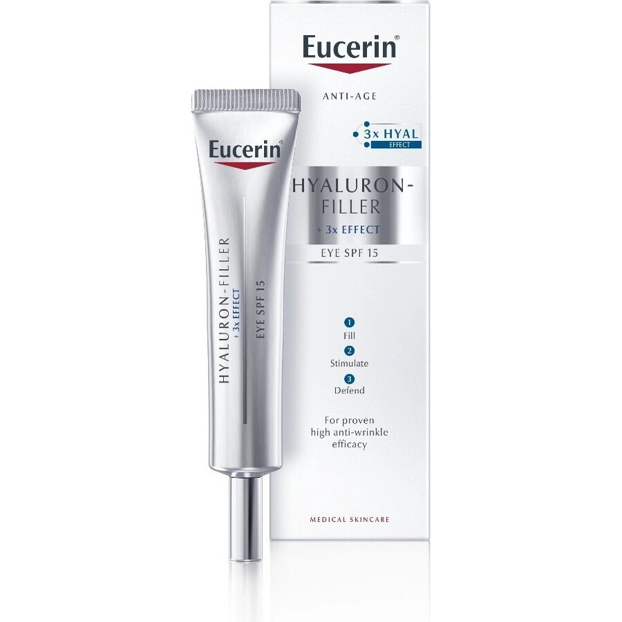 Eucerin HYALURON-FILLER Anti-Falten Augencreme 1×15 ml, Creme