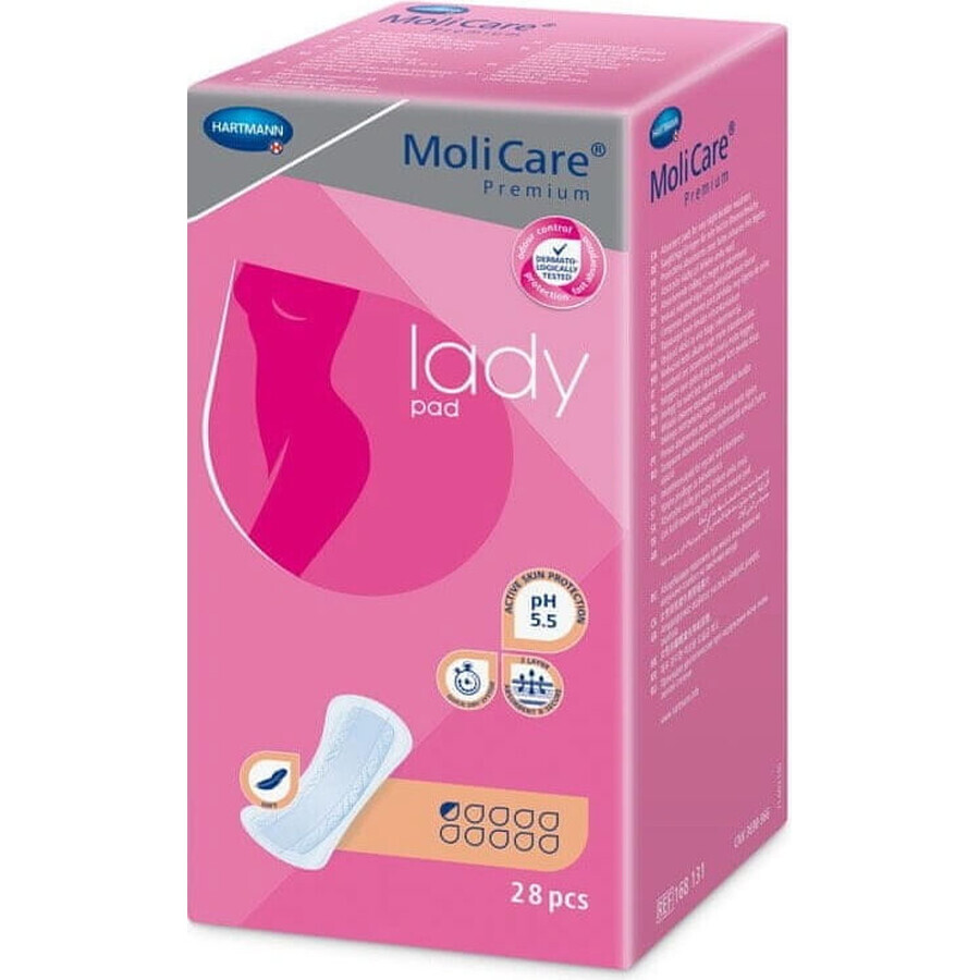 MoliCare Women's Premium 0.5 gouttes 1×28 pcs, serviettes pour incontinence