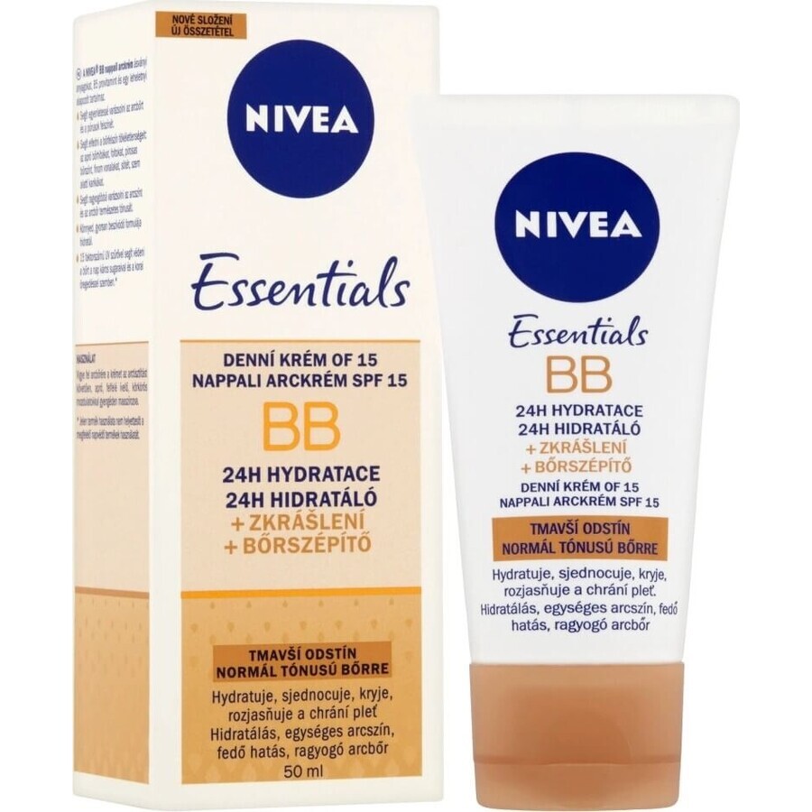 NIVEA Beautifying Beautifying Moisturising BB Cream 5in1 1×50 ml, dark BB cream