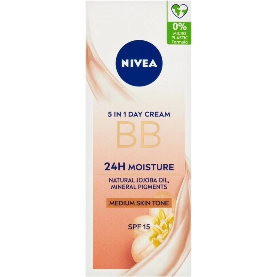 NIVEA Beautifying Beautifying Moisturising BB Cream 5in1 1×50 ml, dark BB cream