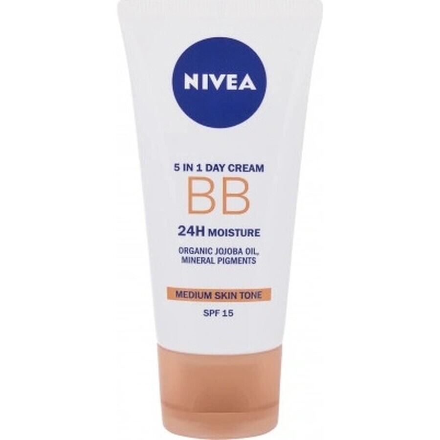 NIVEA Beautifying Beautifying Moisturising BB Cream 5in1 1×50 ml, dark BB cream