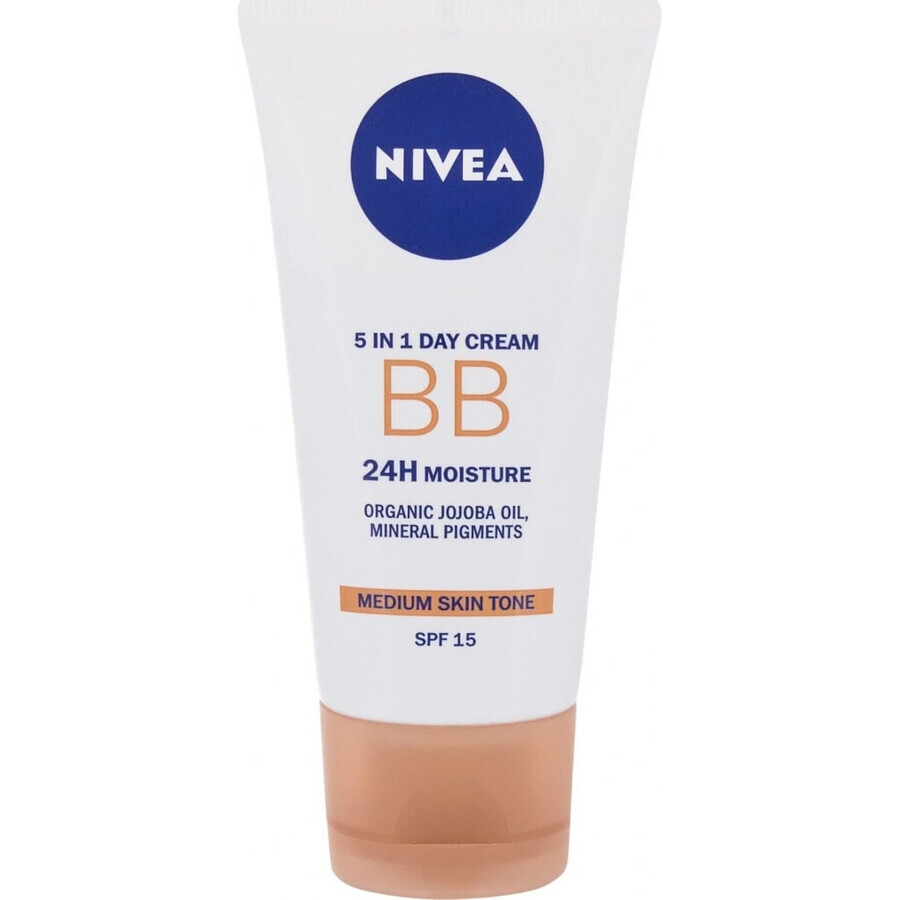 NIVEA Beautifying Beautifying Moisturising BB Cream 5in1 1×50 ml, dark BB cream