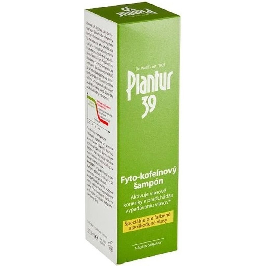 Plantur 39 Shampoo mit Phyto-Coffein für farbbehandeltes Haar 1×250 ml, Shampoo mit Coffein