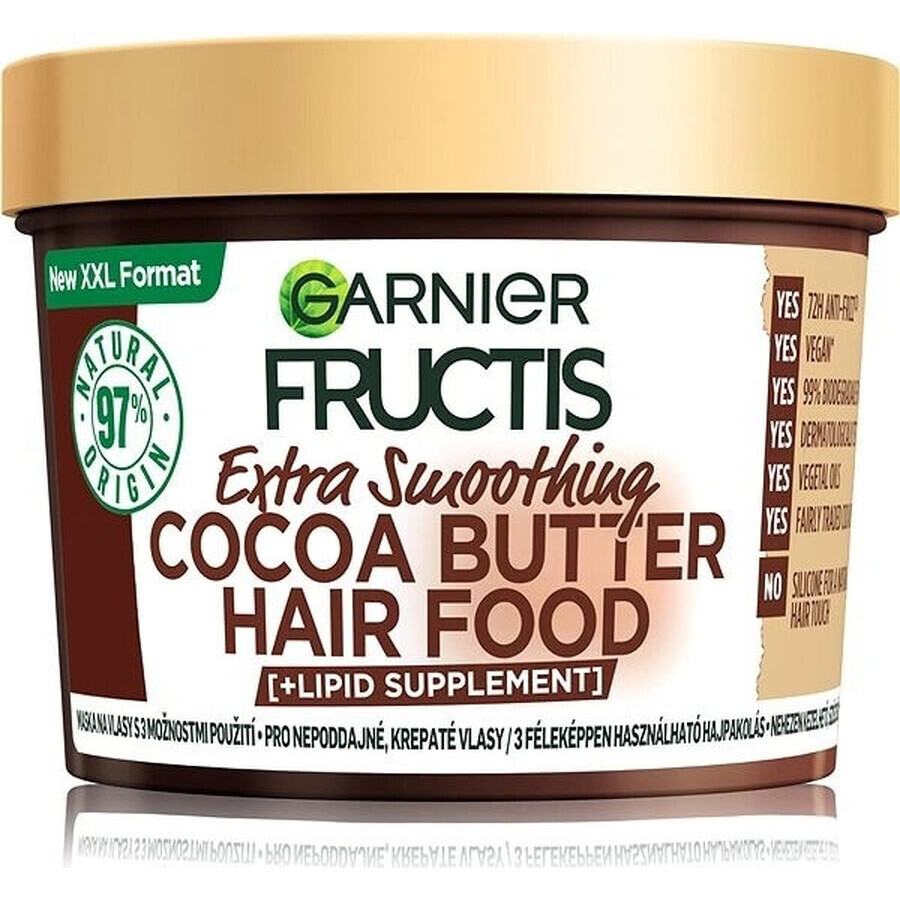 Garnier Fructis Fructis Hair Food Cocoa Butter smoothing mask for rebellious and frizzy hair, 400 ml 1×400 ml, hair mask