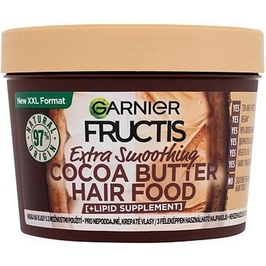 Garnier Fructis Fructis Hair Food Cocoa Butter smoothing mask for rebellious and frizzy hair, 400 ml 1×400 ml, hair mask