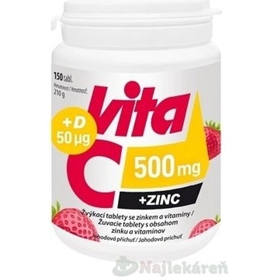 Vitabalans Vita C 500 mg + ZINC + D 50 µg 1×150 tbl