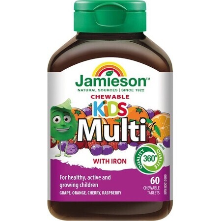 JAMIESON MULTI KIDS MULTIVITAMIN WITH VITAMIN C 1×60 tbl, for children