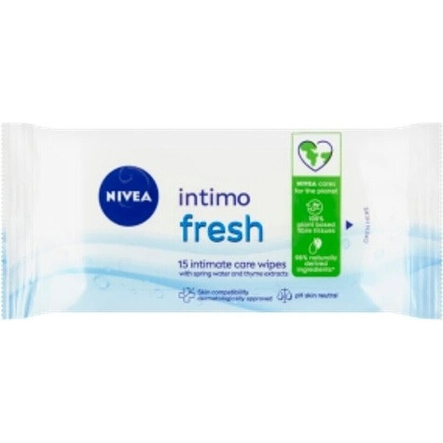 NIVEA Aloe Intimate Hygienic Wipes 1×15 pcs, wipes