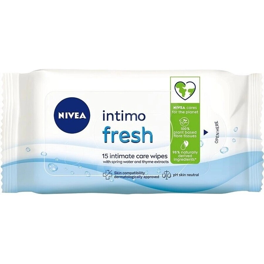 NIVEA Aloe Intimate Hygienic Wipes 1×15 pcs, wipes