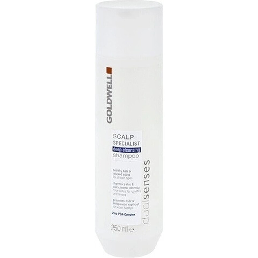 Goldwell Shampooing moussant pour peaux sensibles Spécialiste du cuir chevelu Dualsenses 1×250 ml, shampooing moussant