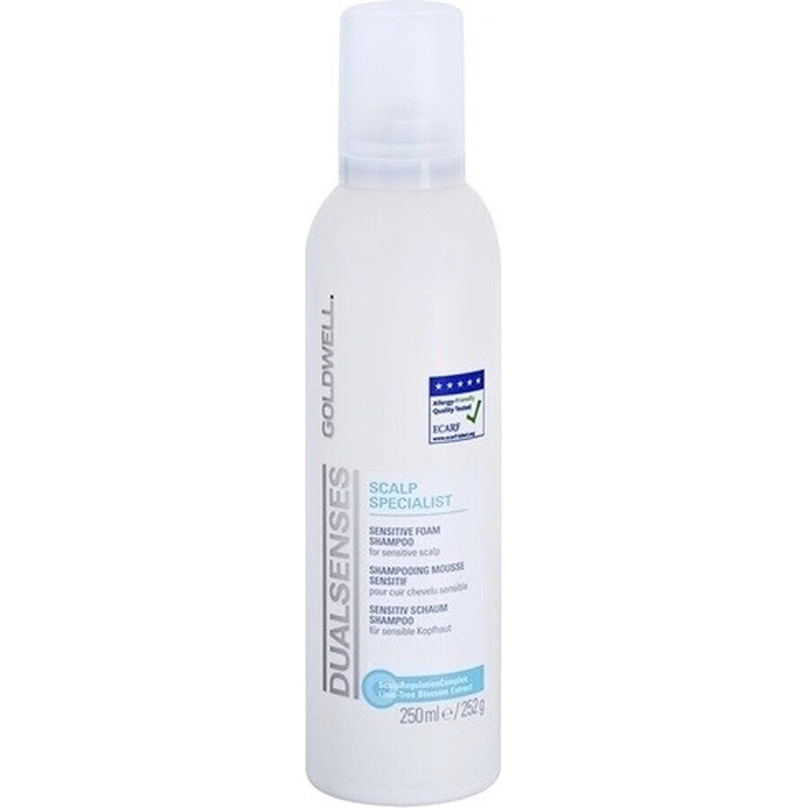 Goldwell Shampooing moussant pour peaux sensibles Spécialiste du cuir chevelu Dualsenses 1×250 ml, shampooing moussant