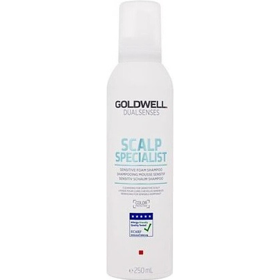 Goldwell Shampooing moussant pour peaux sensibles Spécialiste du cuir chevelu Dualsenses 1×250 ml, shampooing moussant