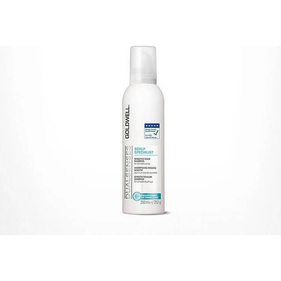 Goldwell Shampooing moussant pour peaux sensibles Spécialiste du cuir chevelu Dualsenses 1×250 ml, shampooing moussant