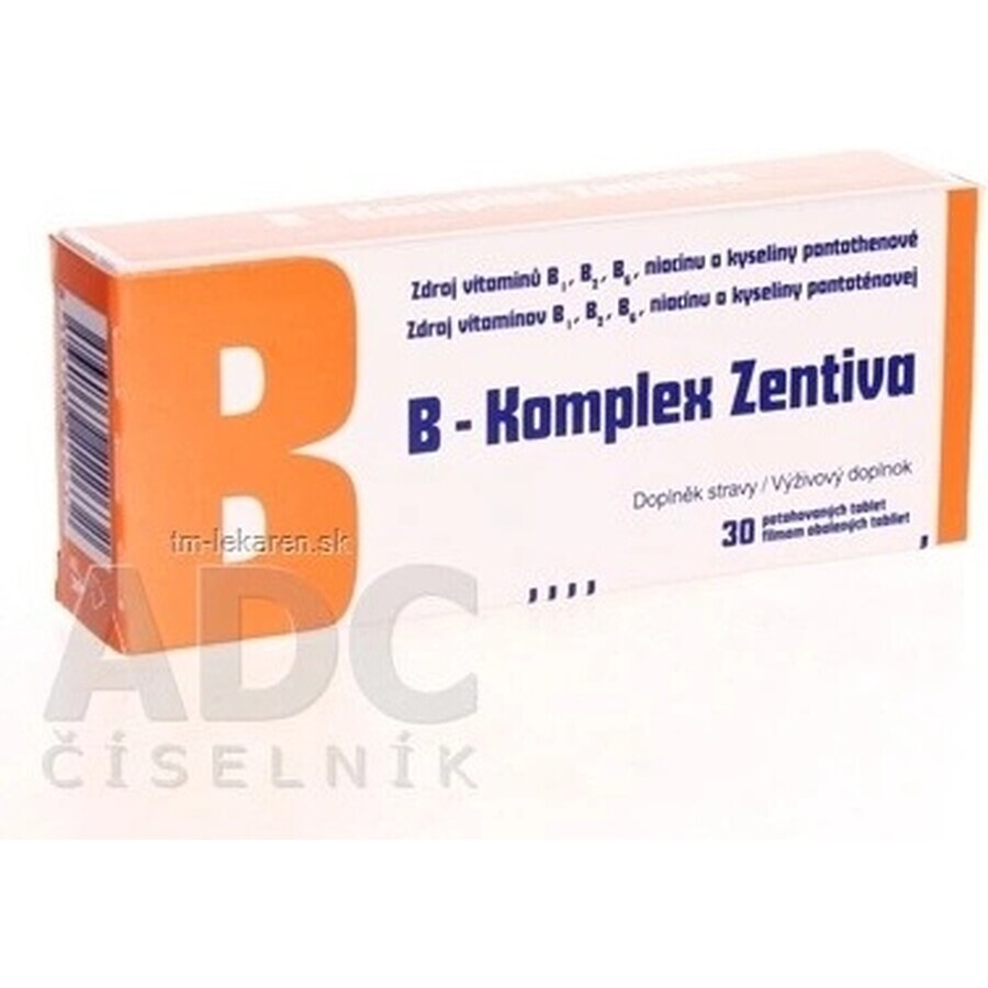 B-Komplex Zentiva 30 tbl 1×30 tbl, Vitamin B