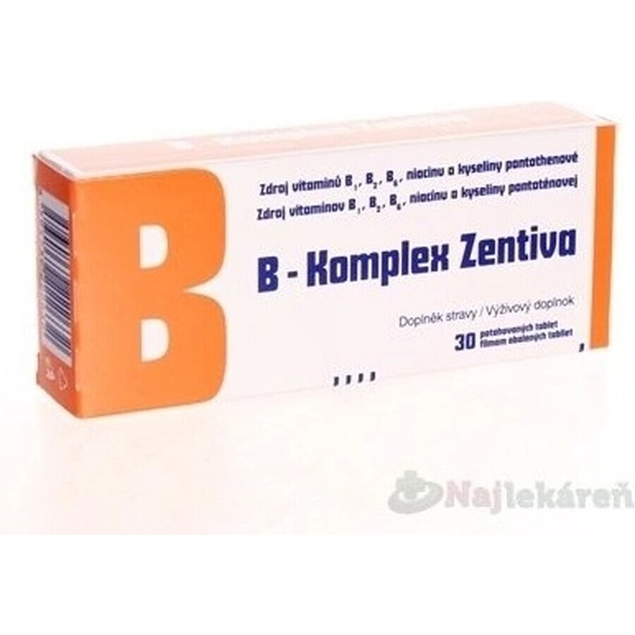 B-Komplex Zentiva 30 tbl 1×30 tbl, Vitamin B