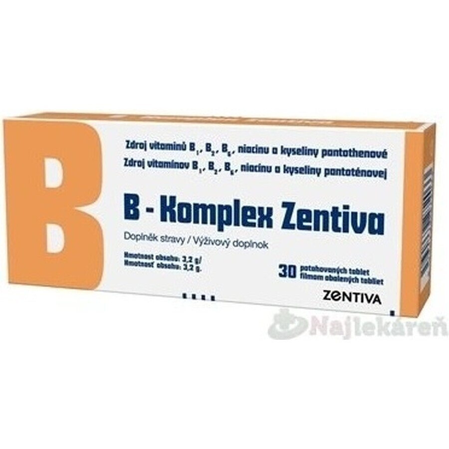 B-Komplex Zentiva 30 tbl 1×30 tbl, Vitamin B