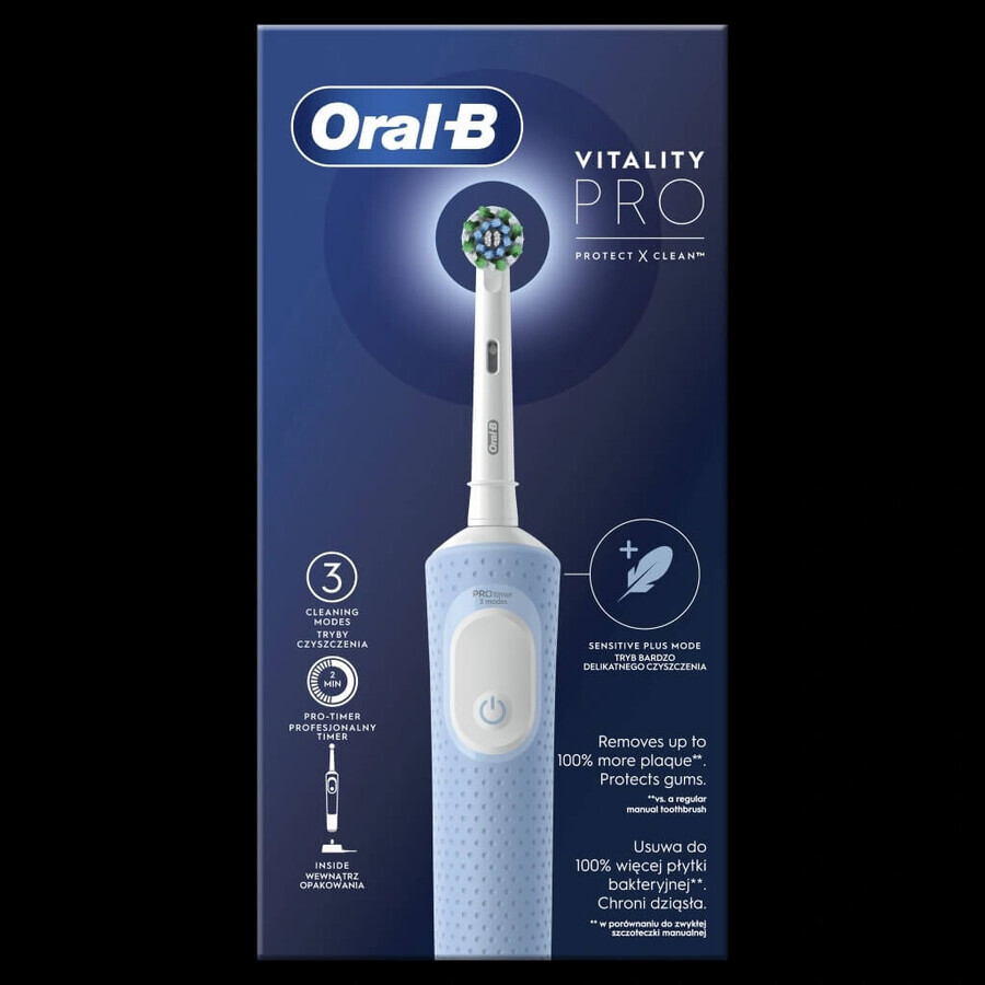 Oral-B Oral-B EK Vitality Pro Protect X Clean Vapour Blue 1×1 elektrische tandenborstel