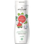 ATTITUDE Baby Körperseife und Shampoo (2 in 1) Kleine Blätter mit Melonen- und Kokosnussgeschmack 1×473 ml, Körperseife und Shampoo für Kinder