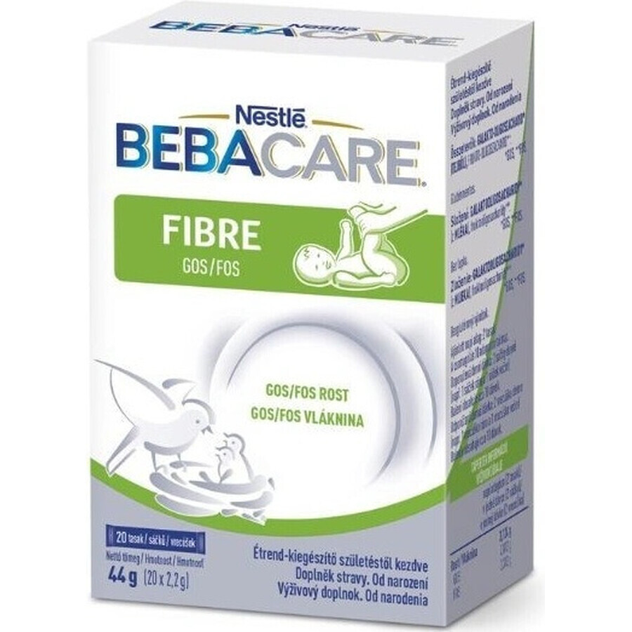 BEBACARE FIBRE GOS/FOS vezel; zakje (vanaf de geboorte) 20×2,2 g, voedingssupplement ter ondersteuning van de spijsvertering voor kinderen