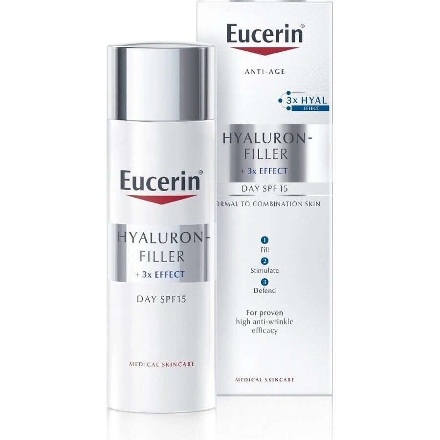 Eucerin HYALURON-FILLER Anti-Falten Tagescreme 1×50 ml für normale bis Mischhaut