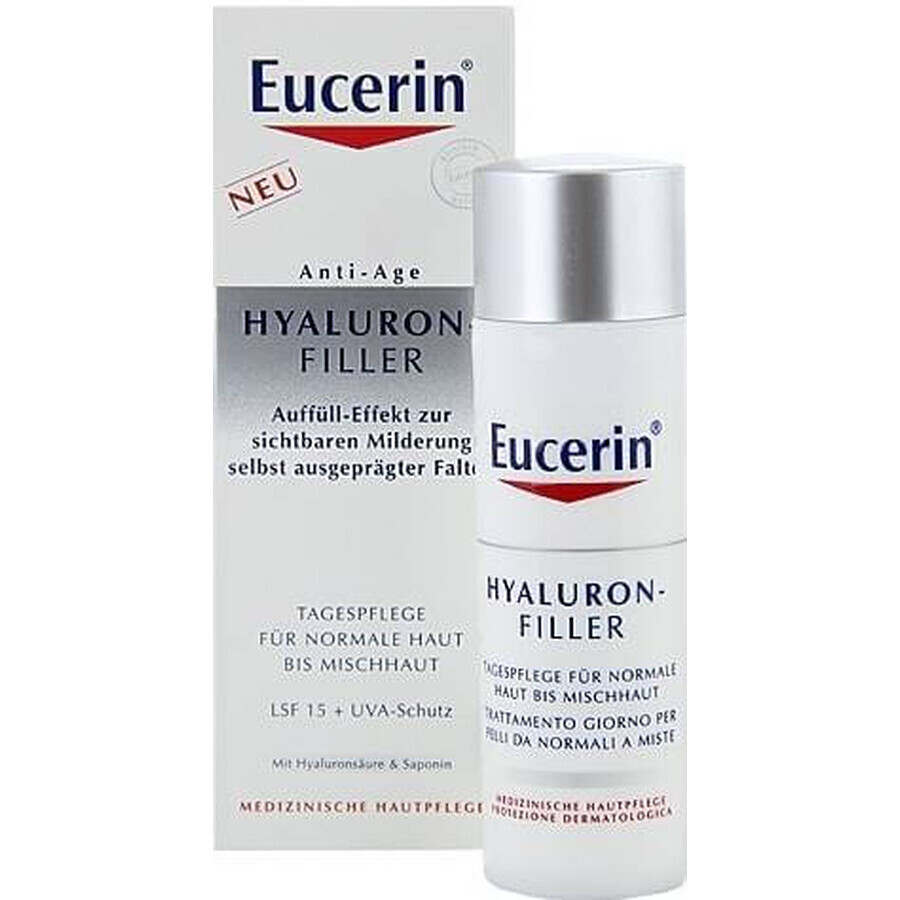 Eucerin HYALURON-FILLER Anti-Falten Tagescreme 1×50 ml für normale bis Mischhaut