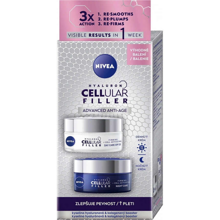 Nivea Day + Night Cream Cellular Expert Filler Cellular Expert Filler 2x50ml 1×2x50 ml, skin cream